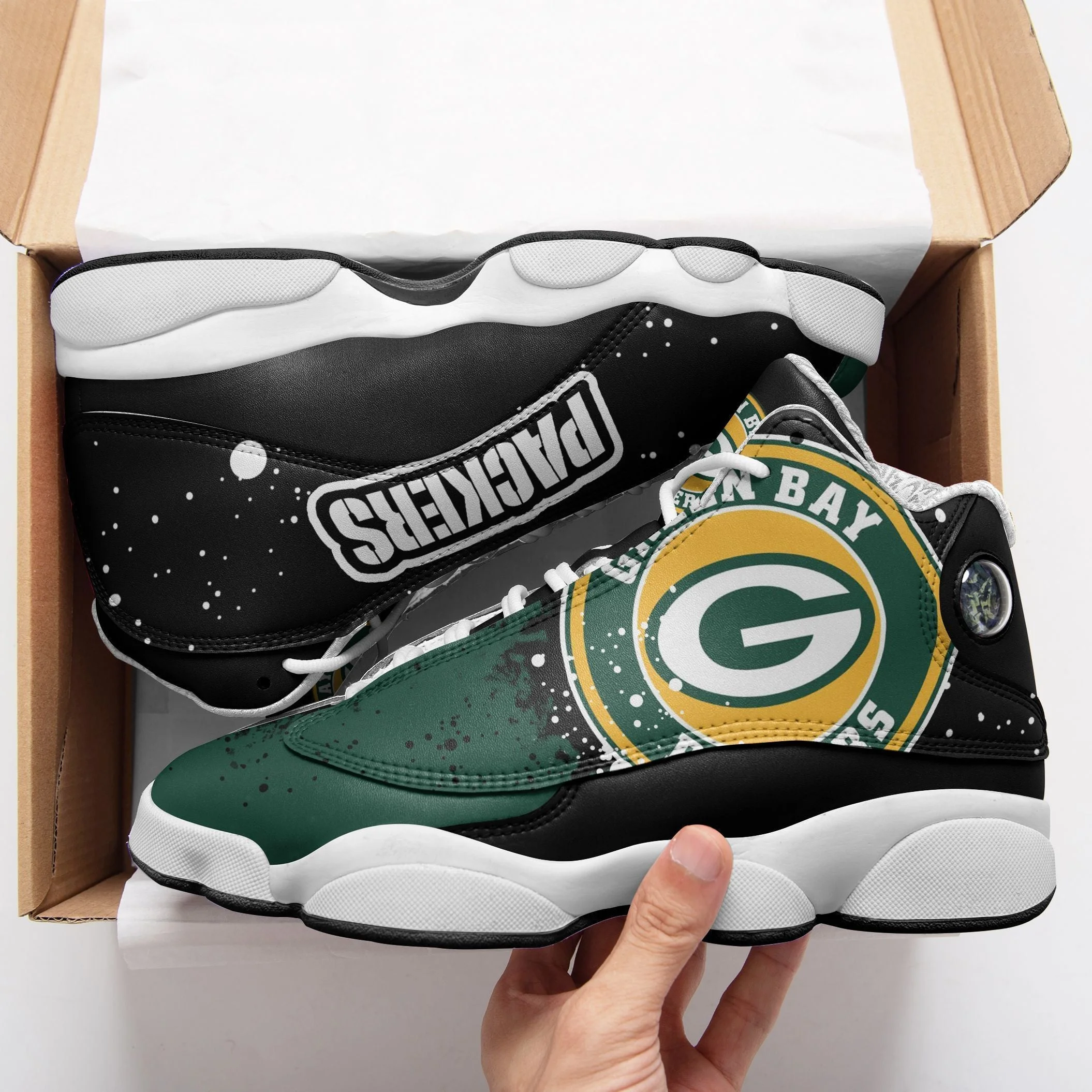 Green Bay Packers NFL AJ13 Sneakers Shoes For Men And Women 27