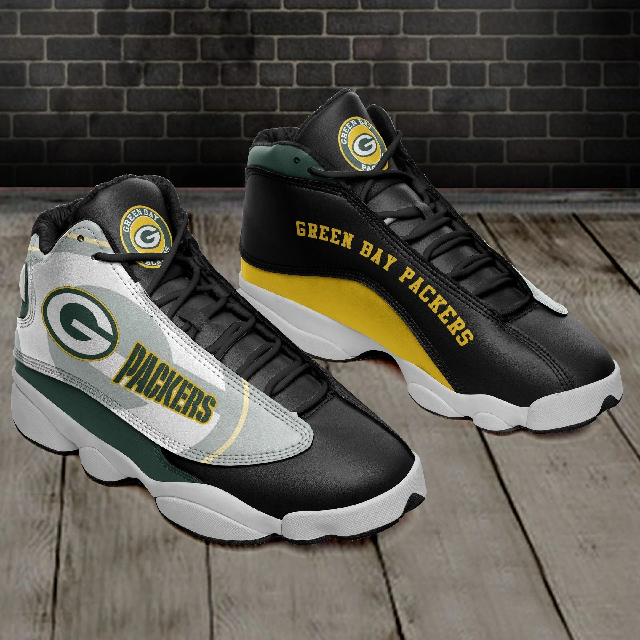 Green Bay Packers NFL AJ13 Sneakers Shoes For Men And Women 18