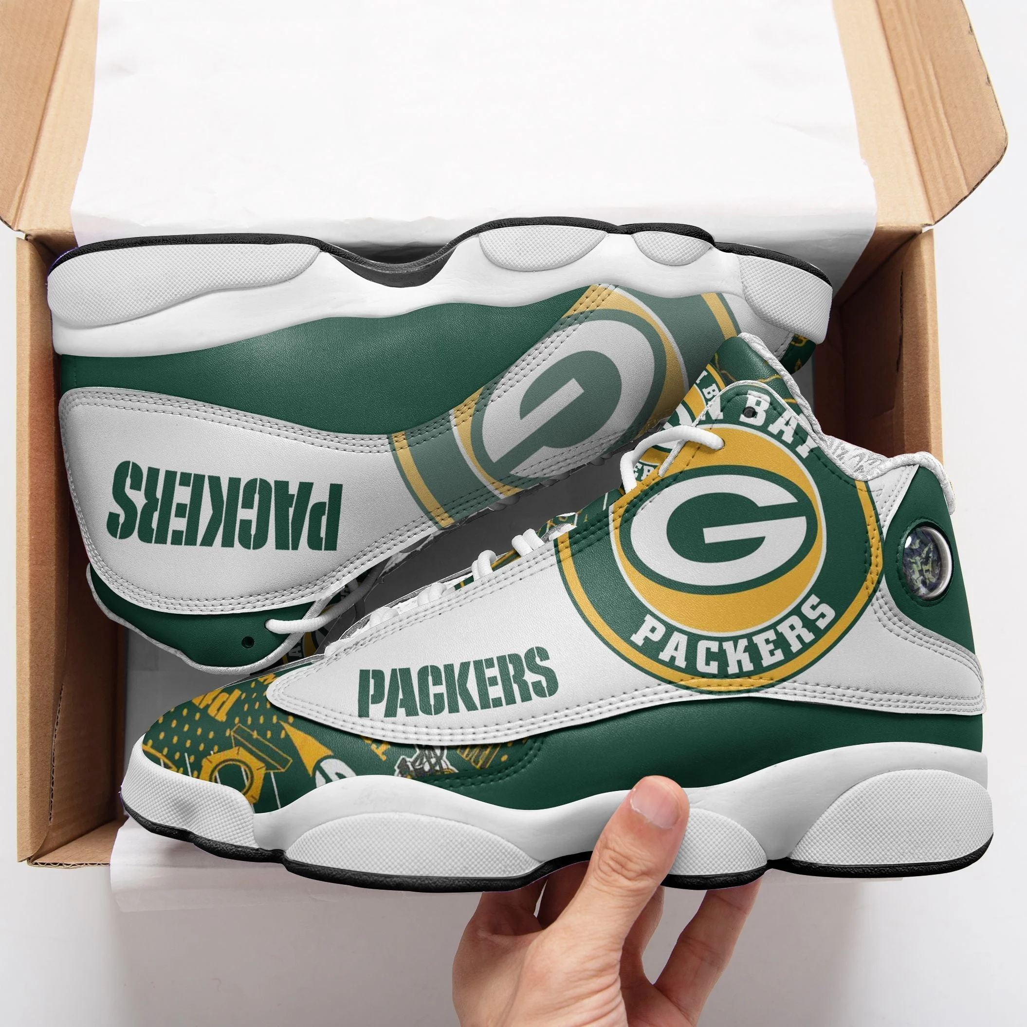 Green Bay Packers NFL AJ13 Sneakers Shoes For Men And Women 42