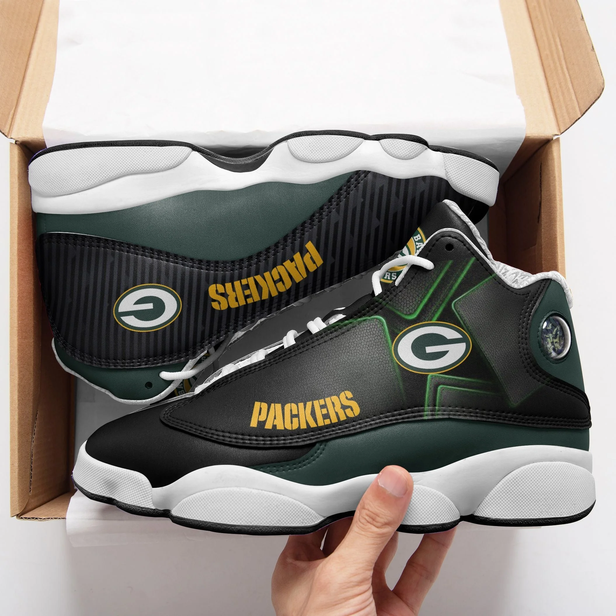 Green Bay Packers NFL AJ13 Sneakers Shoes For Men And Women 19