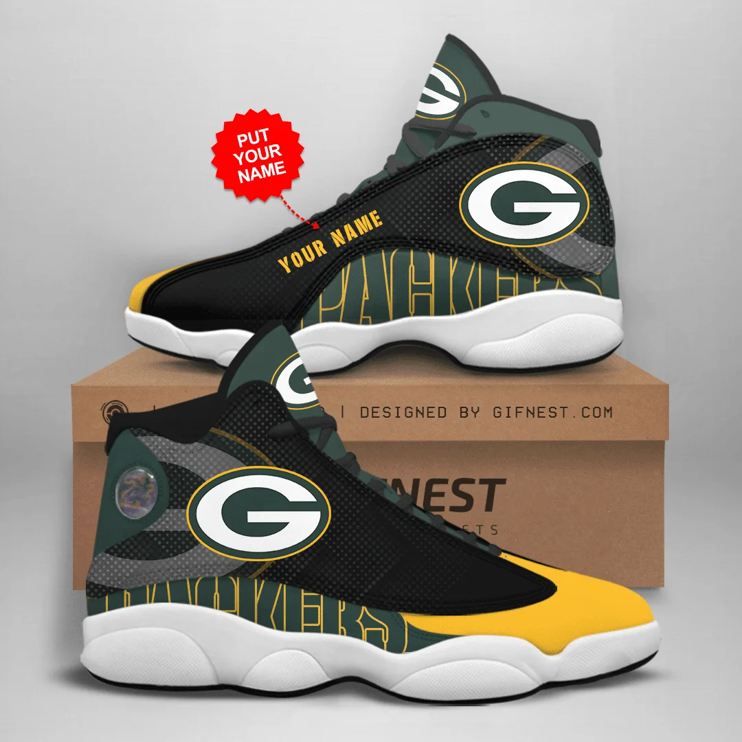 Green Bay Packers NFL AJ13 Sneakers Shoes For Men And Women 16