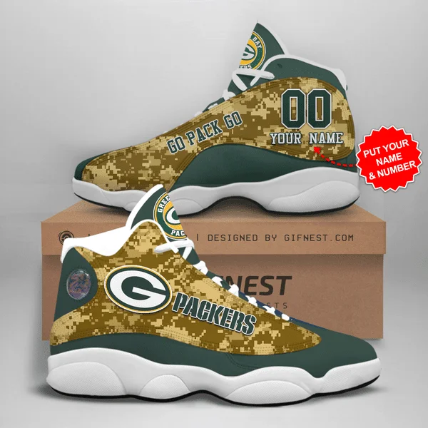 Green Bay Packers NFL AJ13 Sneakers Shoes For Men And Women