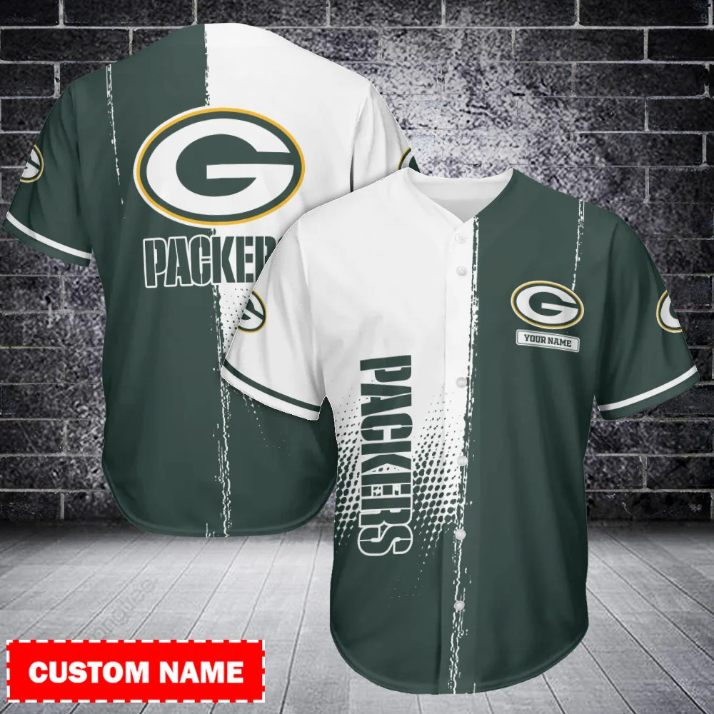 Green Bay Packers Personalized Baseball Jersey 536