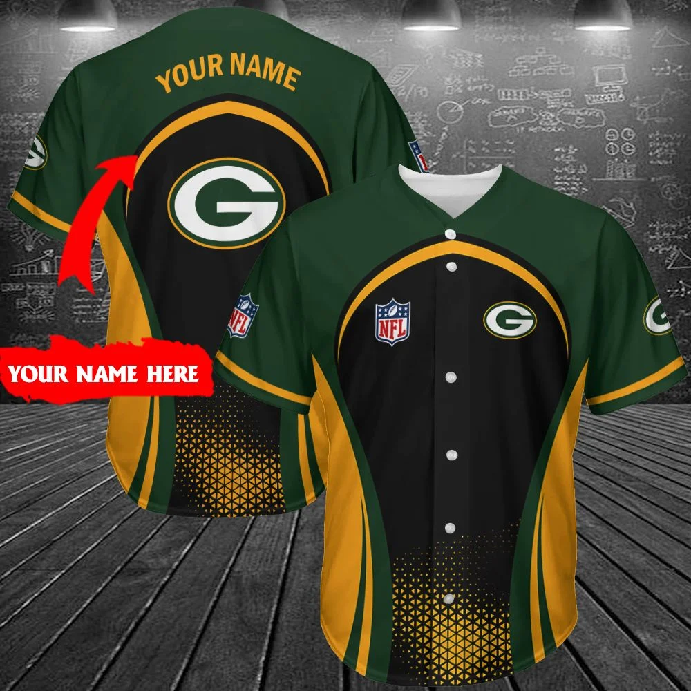 Green Bay Packers Personalized Baseball Jersey 288