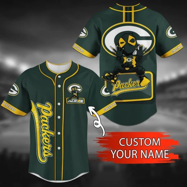 Green Bay Packers Personalized Baseball Jersey 68