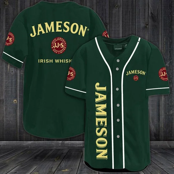 Green Jameson Whiskey Baseball Jersey Style4112