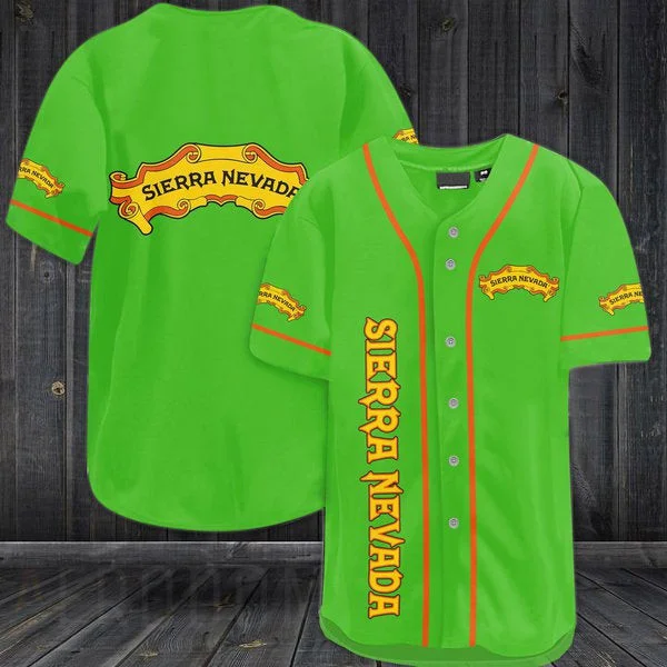 Green Sierra Nevada Beer Baseball Jersey Style3476
