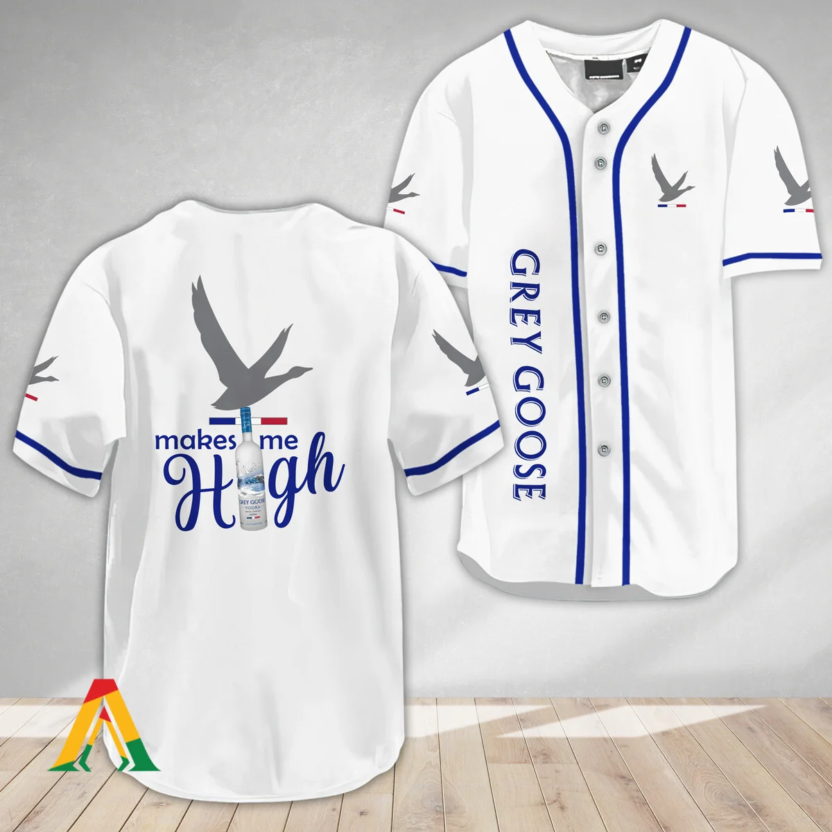 Grey Goose Original Vodka Make Me High Baseball Jersey Style9077