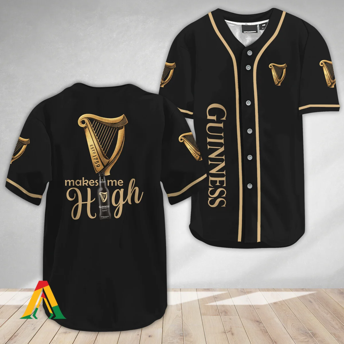 Guinness Beer Make Me High Baseball Jersey Style4302