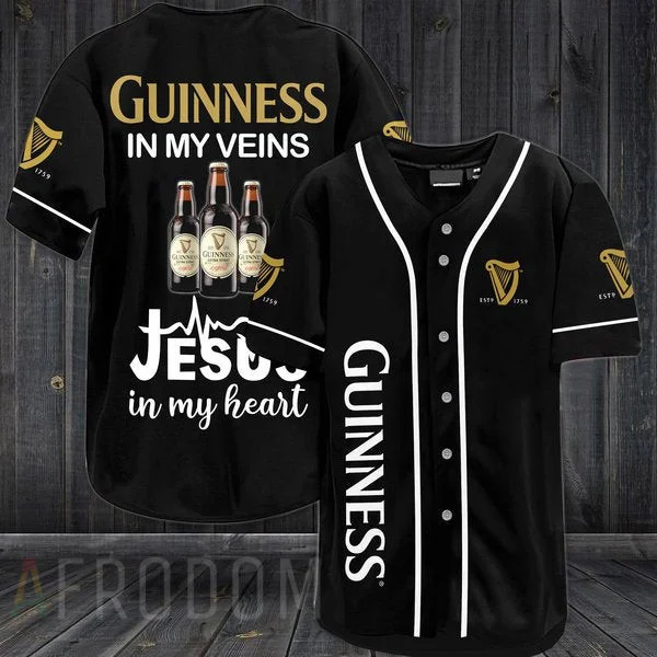 Guinness In My Veins Baseball Jersey Style7486