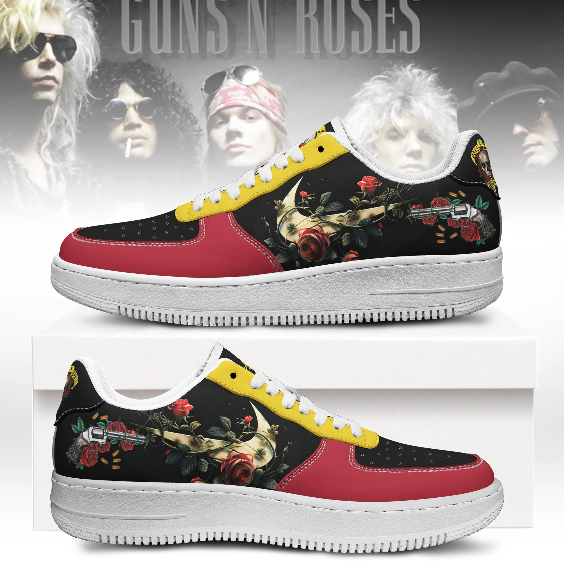 Guns N Roses Air Low-Top Sneakers Shoes For Men And Women
