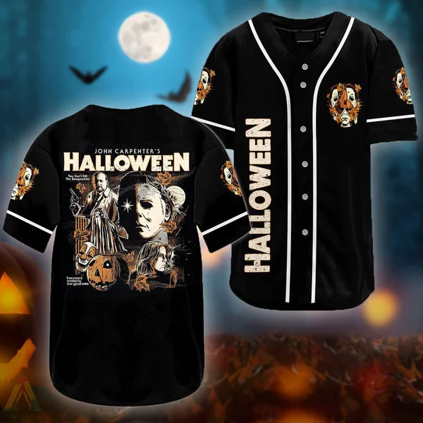 Halloween You Can't Kill the Boogeyman Baseball Jersey Style8030