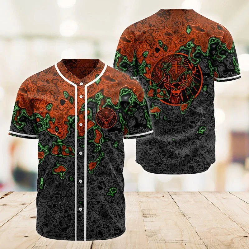 Holographic Colorful Jagermeiser Baseball Jersey Style9297