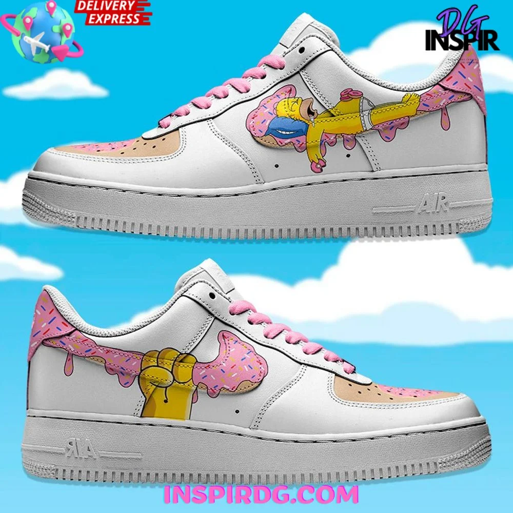 Homer Donuts Swoosh Simpsons Limited Edition Air Force 1