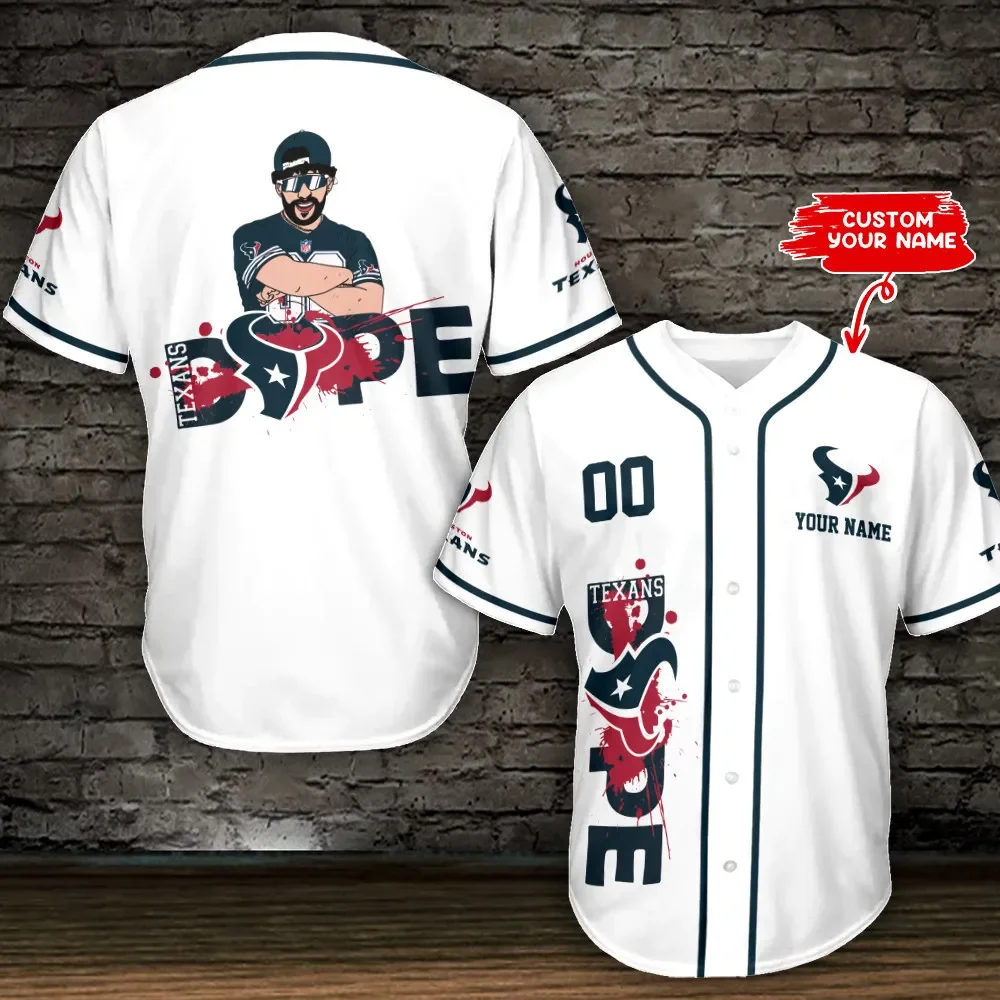 Houston Texans Personalized Baseball Jersey 598