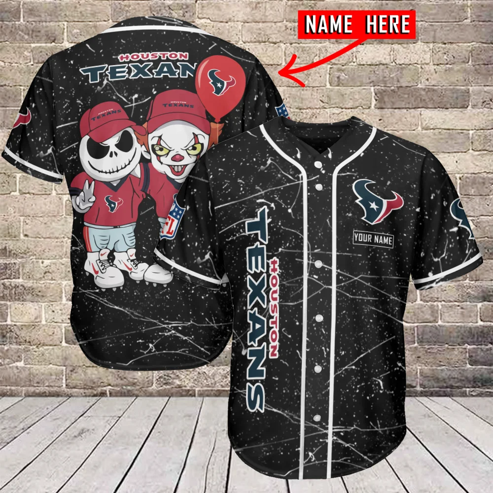 Houston Texans Personalized Baseball Jersey Azc54