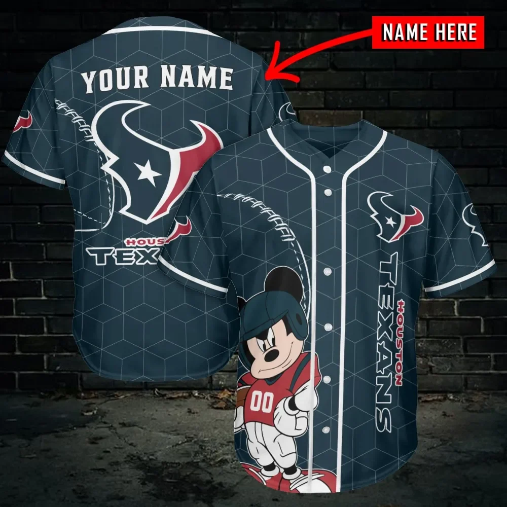Houston Texans Personalized Baseball Jersey 984