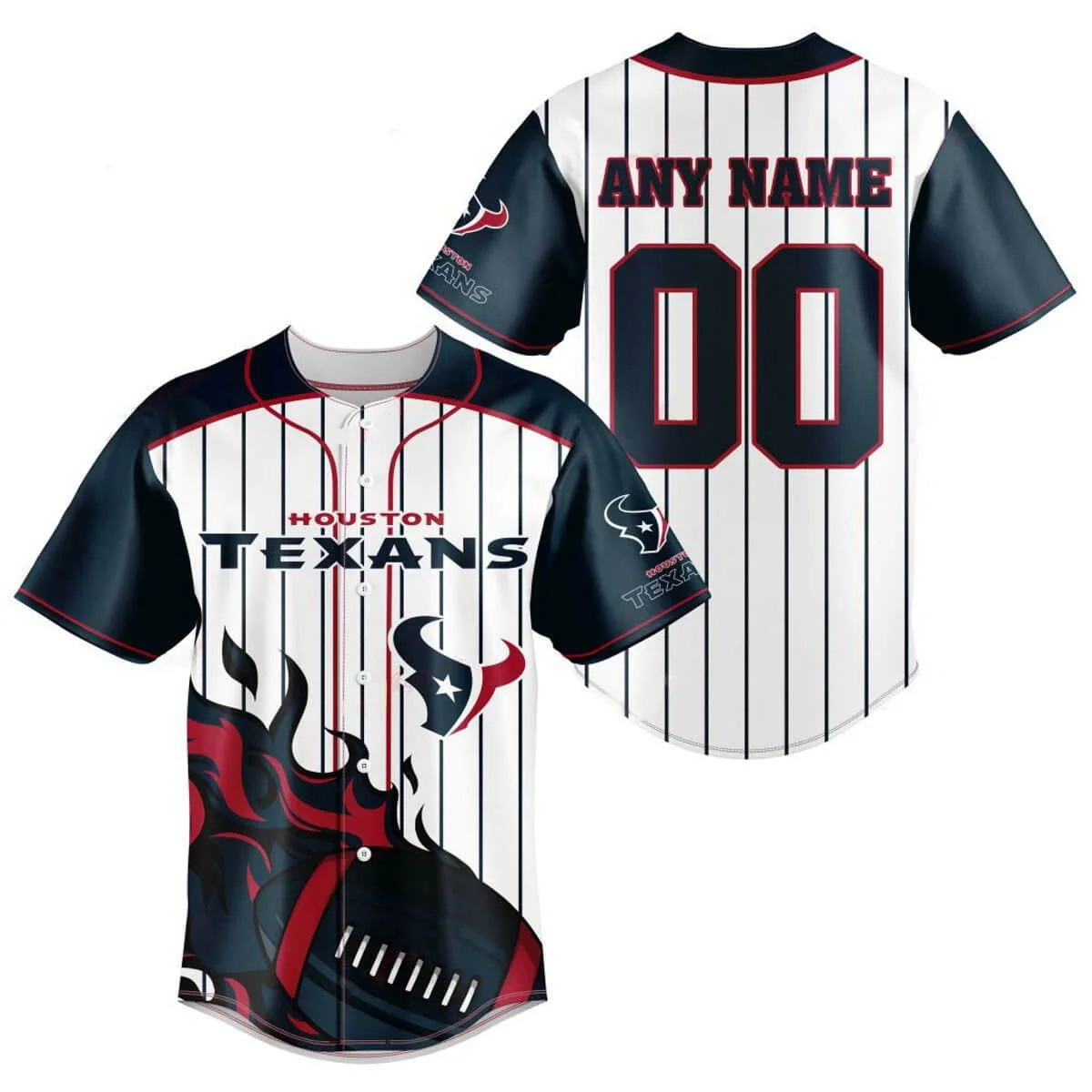 Houston Texans Personalized Baseball Jersey 740