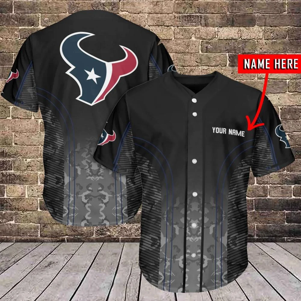 Houston Texans Personalized Baseball Jersey Azcbjs343