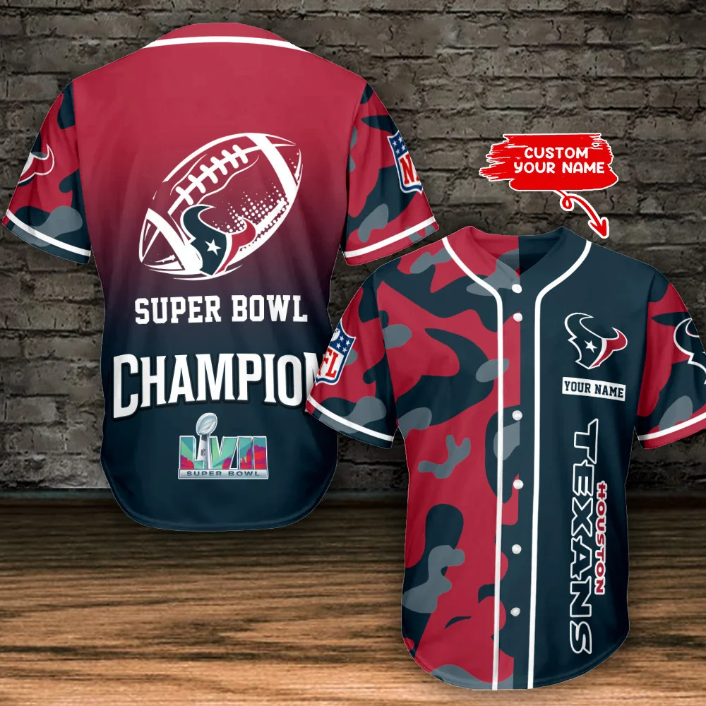 Houston Texans Personalized Baseball Jersey 545
