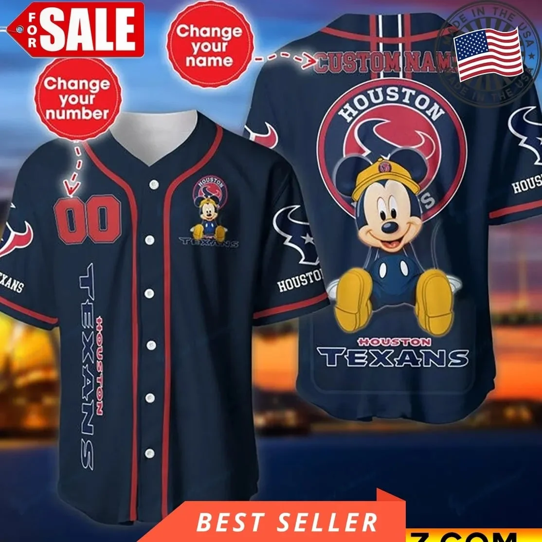 Houston Texans Personalized Baseball Jersey 810