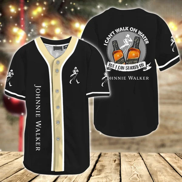 I Can't Walk On Water But I Can Stagger On Johnnie Walker Baseball Jersey Style8125