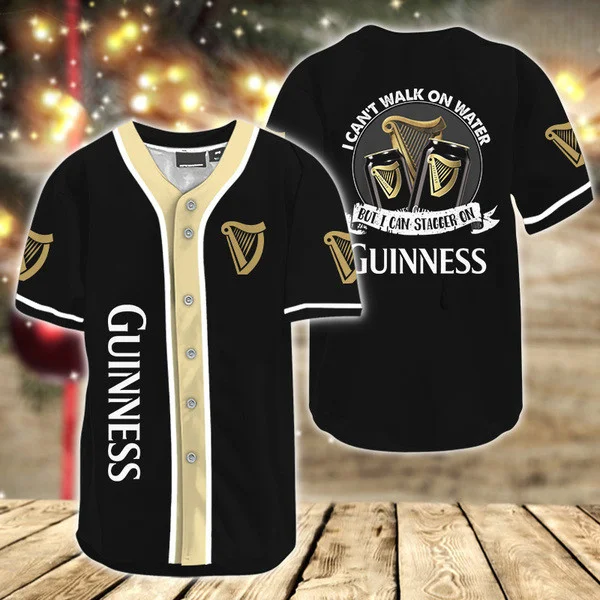 I Can't Walk On Water But I Can Stagger On Guinness Baseball Jersey Style1718