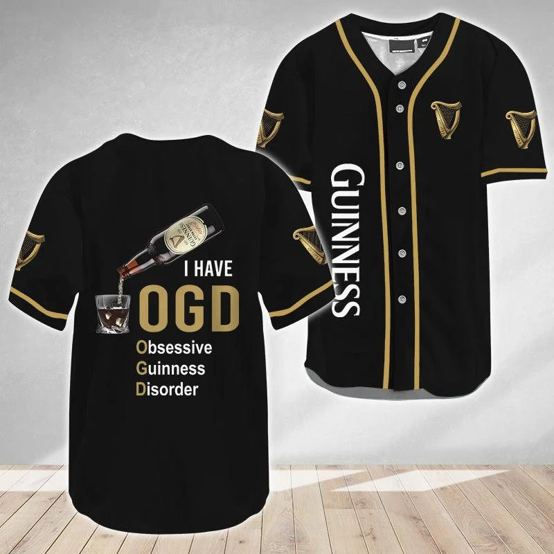 I Have Obsessive Guinness Disorder Baseball Jersey Style9621