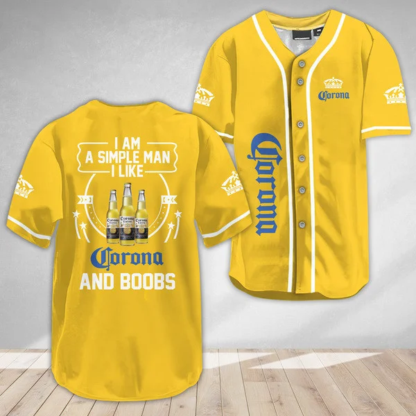 I Like Corona Extra And Boobs Baseball Jersey Style2769