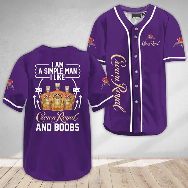 I Like Crown Royal And Boobs Baseball Jersey Style8389