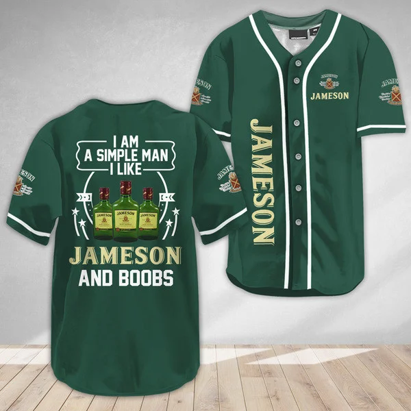 I Like Jameson Whiskey And Boobs Baseball Jersey Style6447