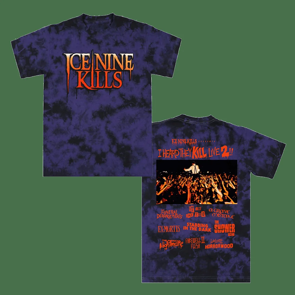 Ice Nine Kills Merch T-Shirt Tied And Tie Dyes Tee Ice 9 Kills Band Tour Merchandise