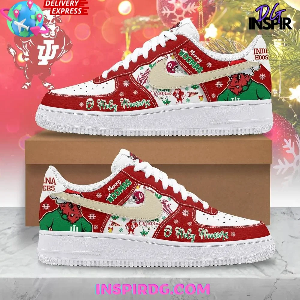 Indiana Hoosiers O Holy Hoosiers Christmas Edition Air Force 1