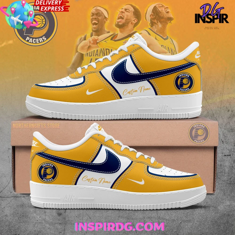 Indiana Pacers Collab Custom Name Air Force 1 Shoes