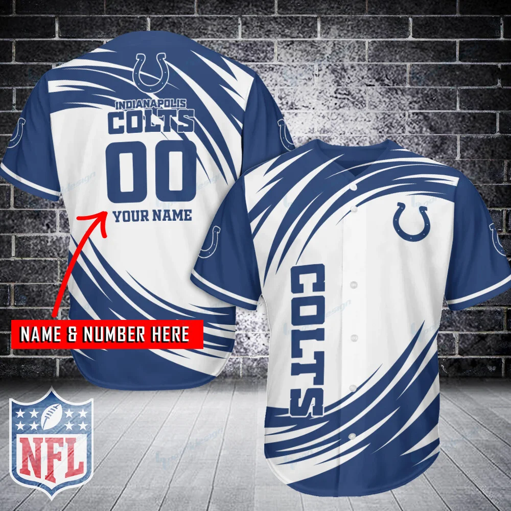Indianapolis Colts Personalized Baseball Jersey 305