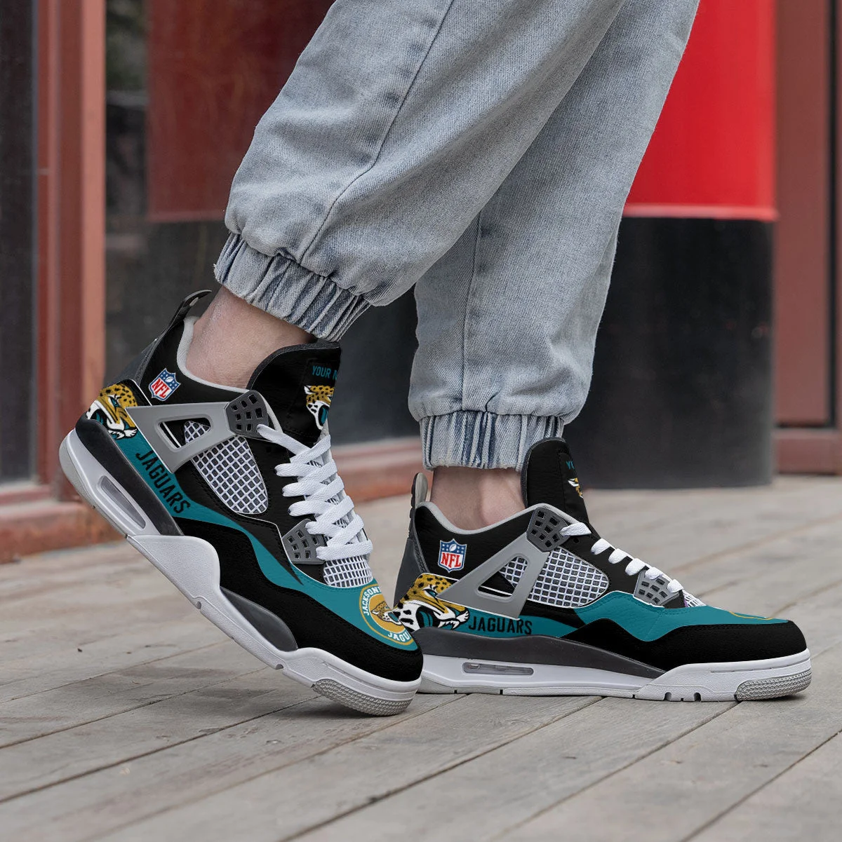 Jacksonville Jaguars AJ4 Sneakers 3