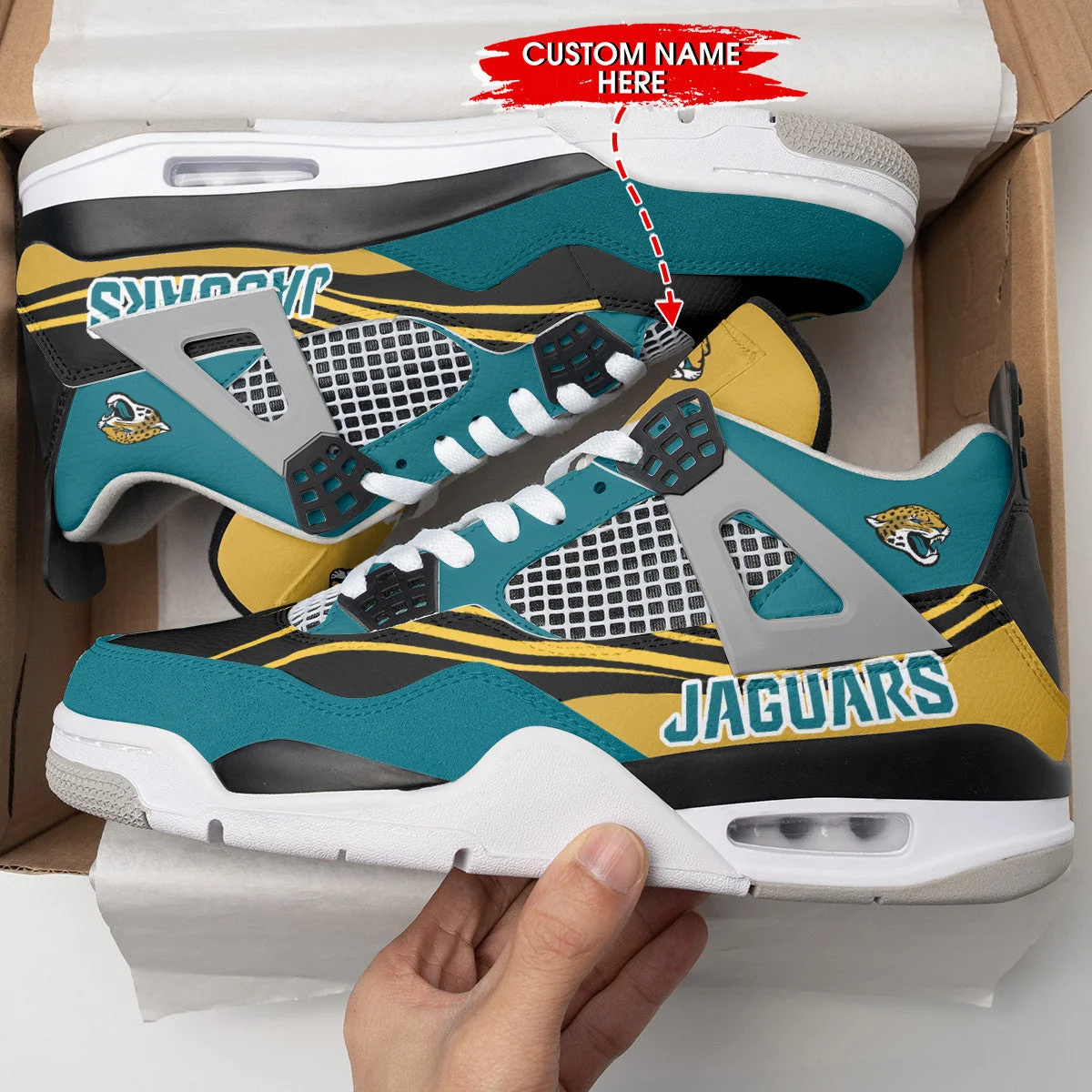 Jacksonville Jaguars AJ4 Sneakers 4