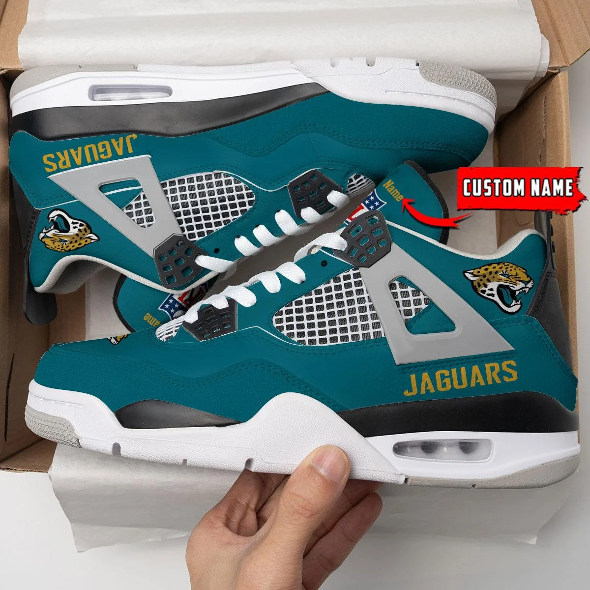 Jacksonville Jaguars AJ4 Sneakers 5
