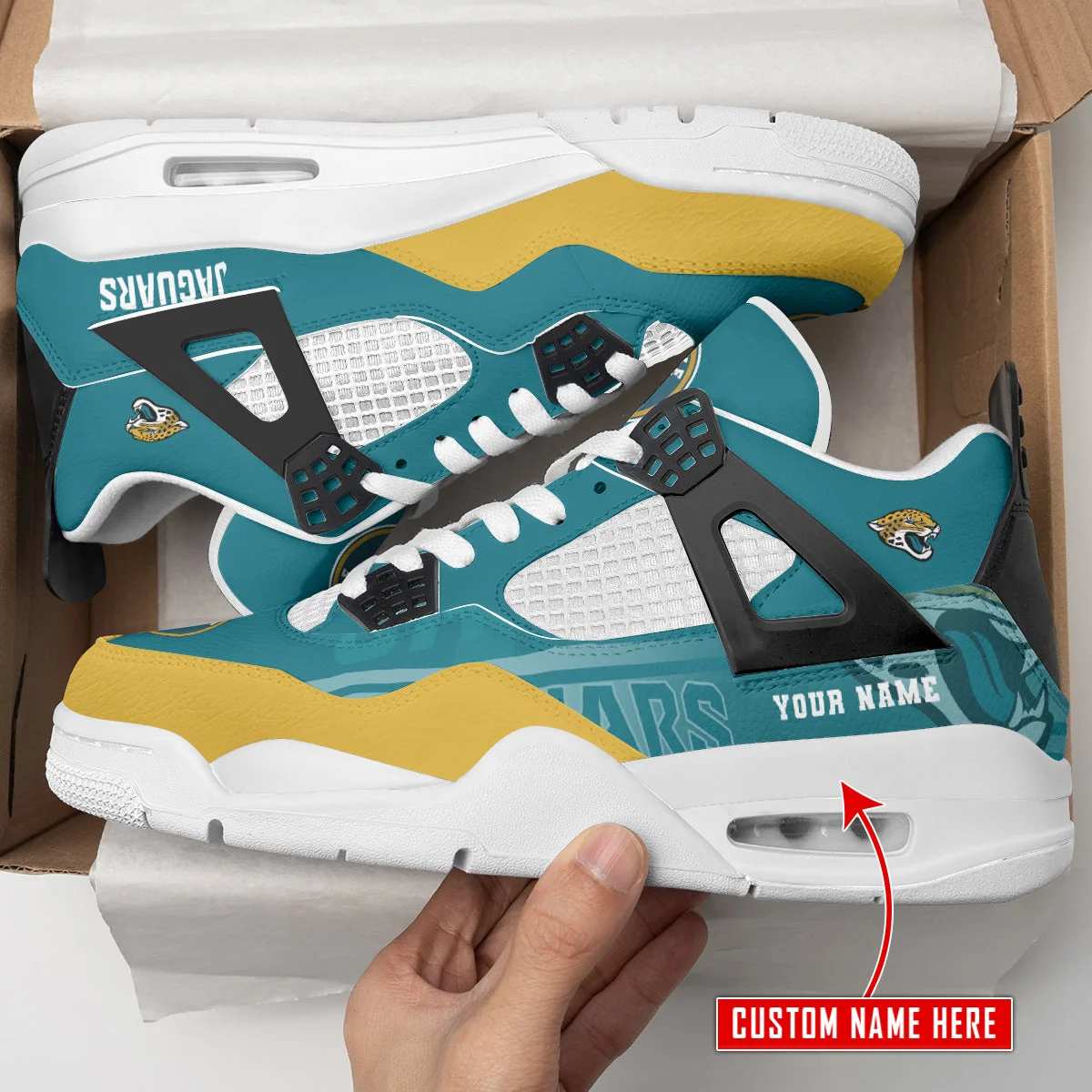 Jacksonville Jaguars AJ4 Sneakers 6