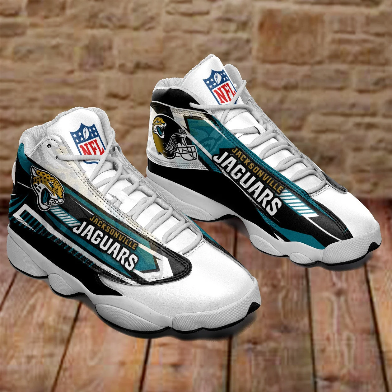Jacksonville Jaguars NFL AJ13 Sneakers Shoes For Men And Women 2