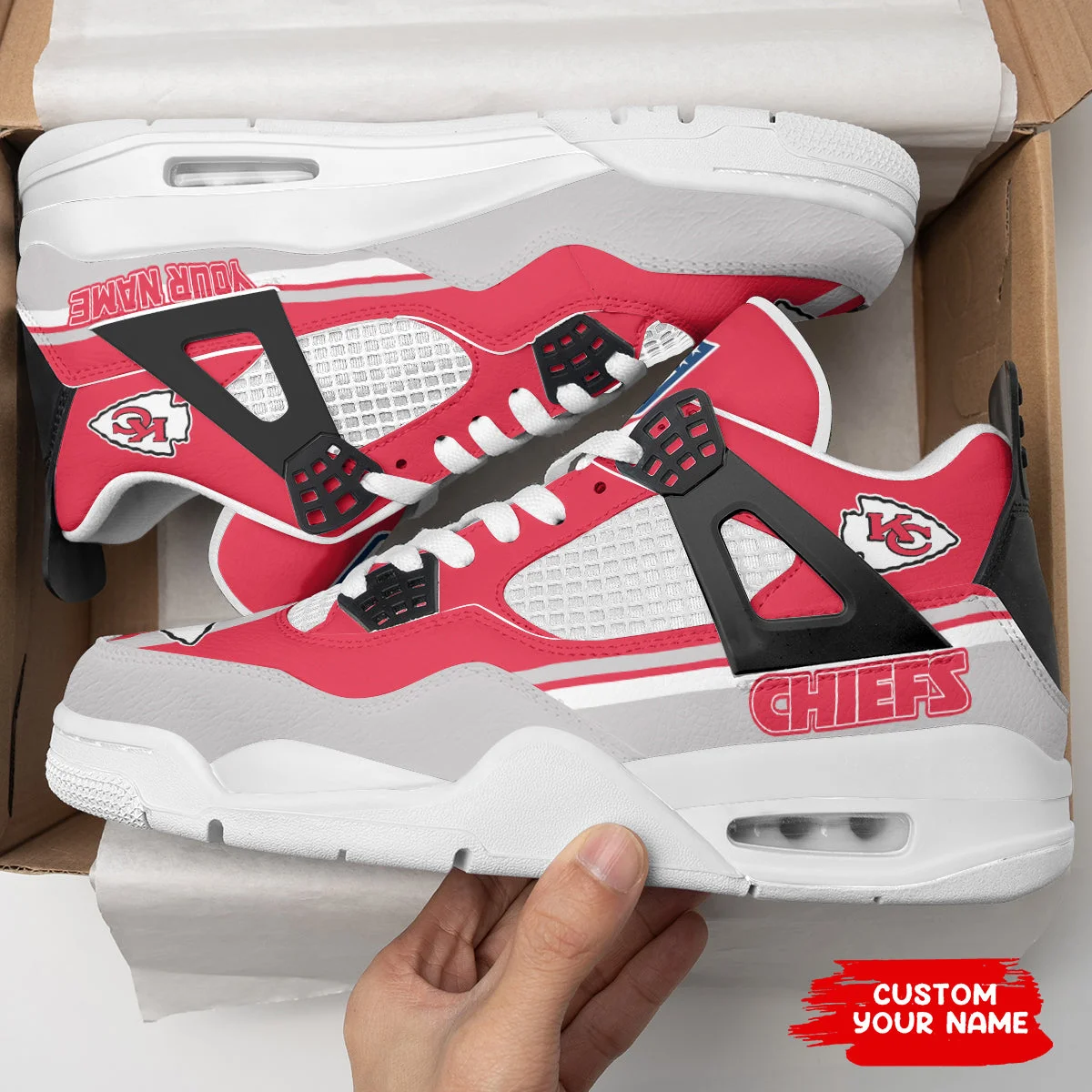 Kansas City Chiefs AJ4 Sneakers 10