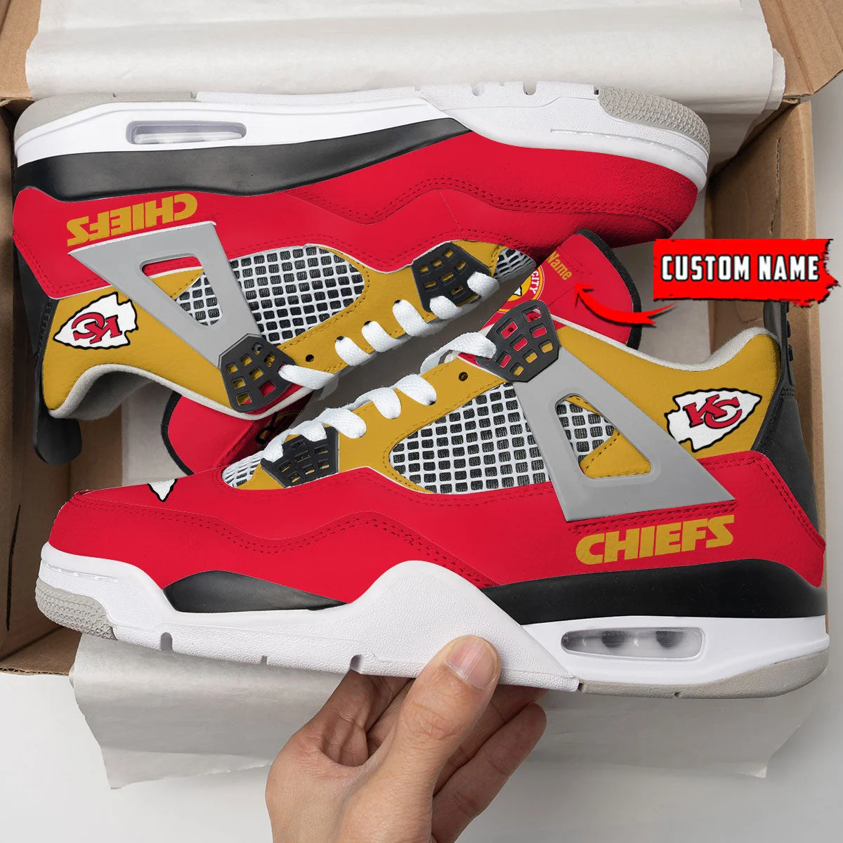 Kansas City Chiefs AJ4 Sneakers 16
