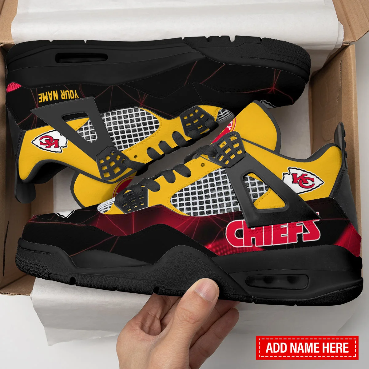 Kansas City Chiefs AJ4 Sneakers 1