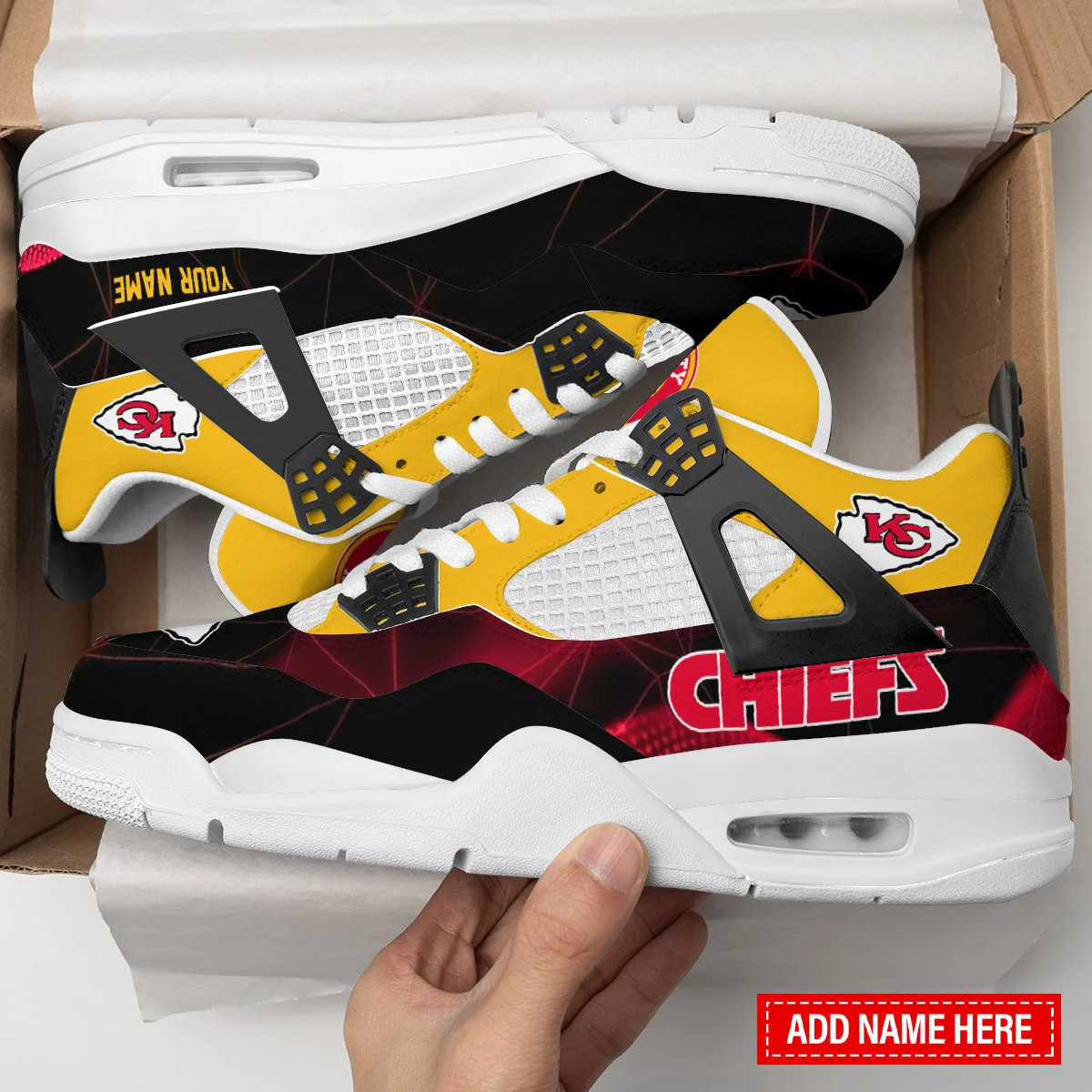Kansas City Chiefs AJ4 Sneakers 8
