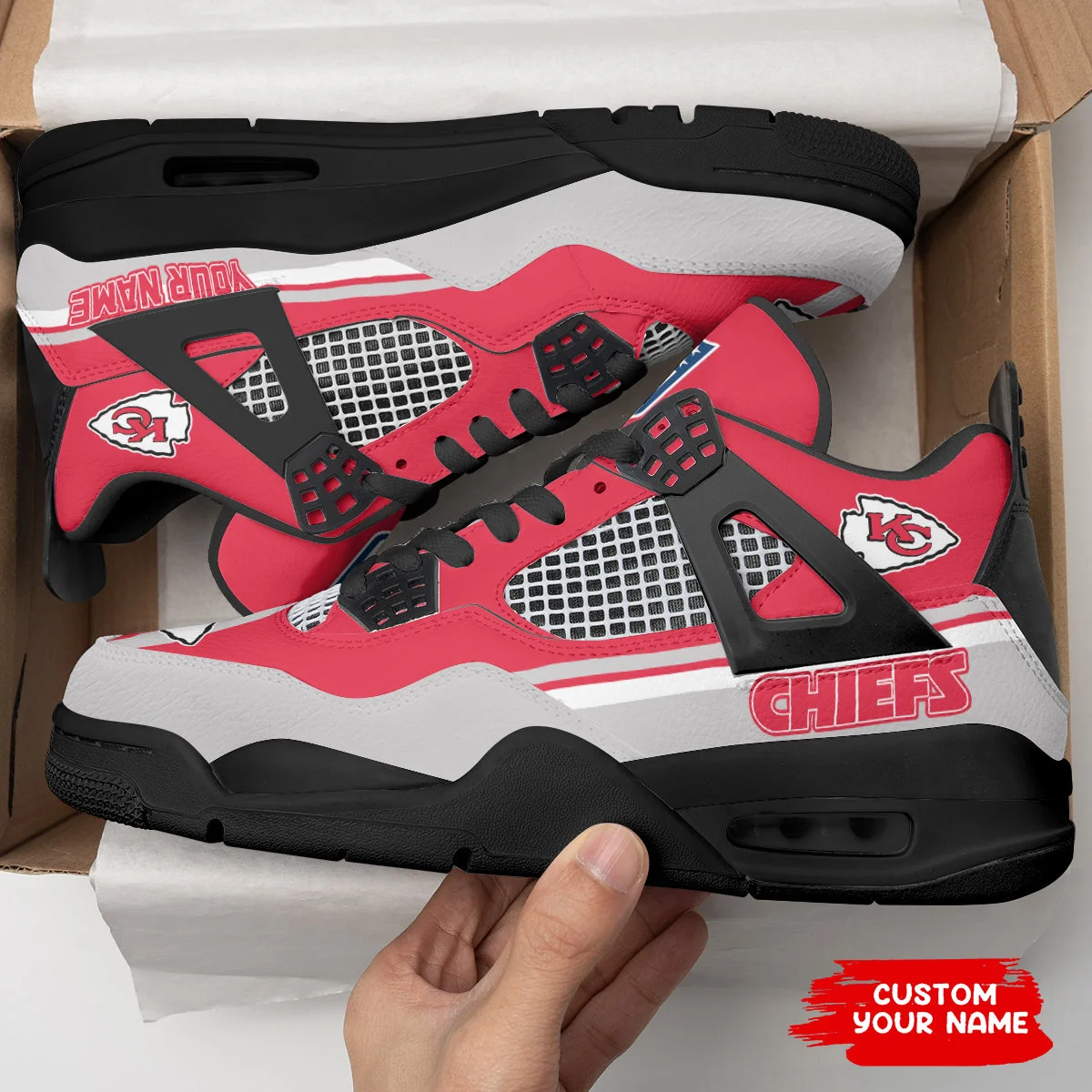 Kansas City Chiefs AJ4 Sneakers 9