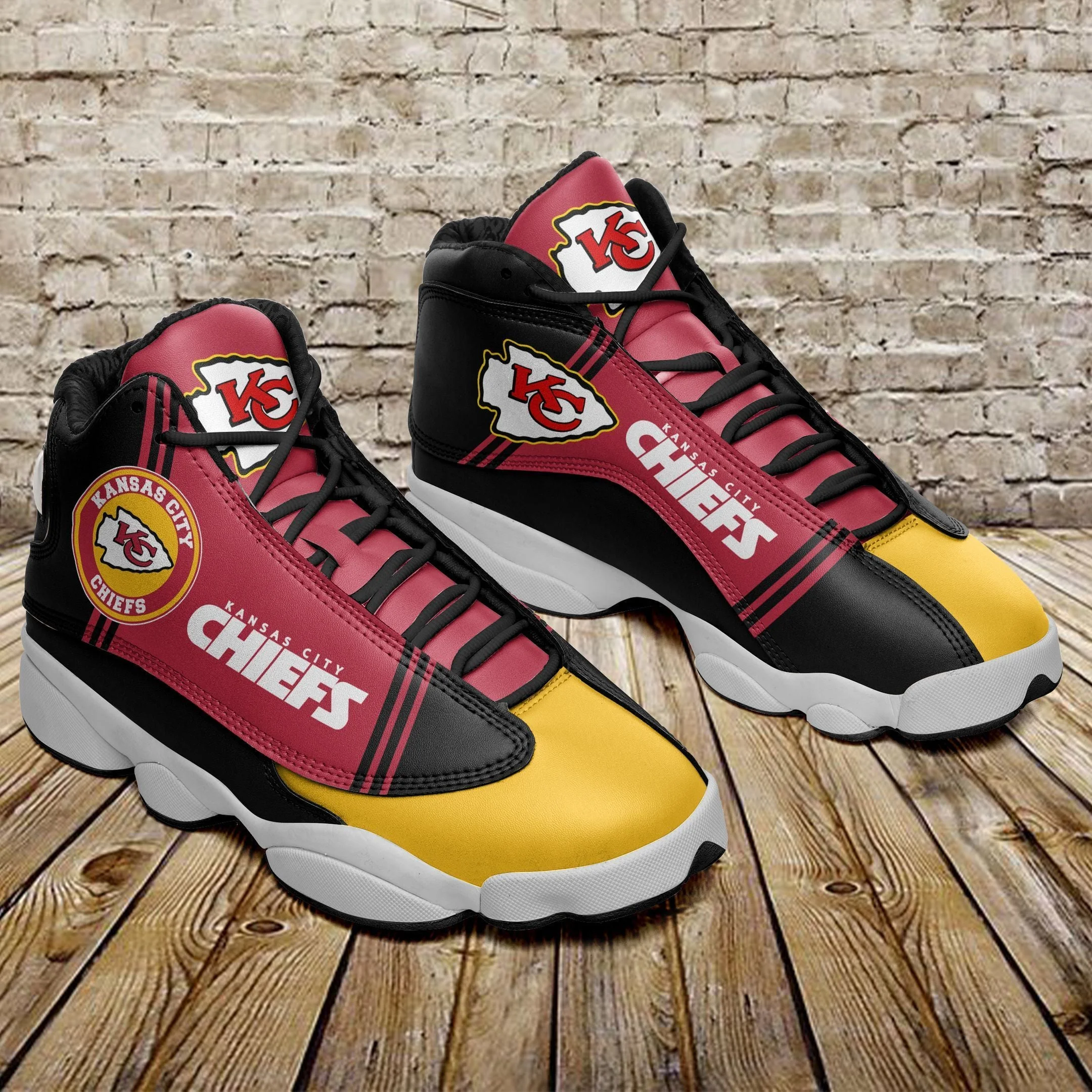 Kansas City Chiefs NFL AJ13 Sneakers Shoes For Men And Women 23