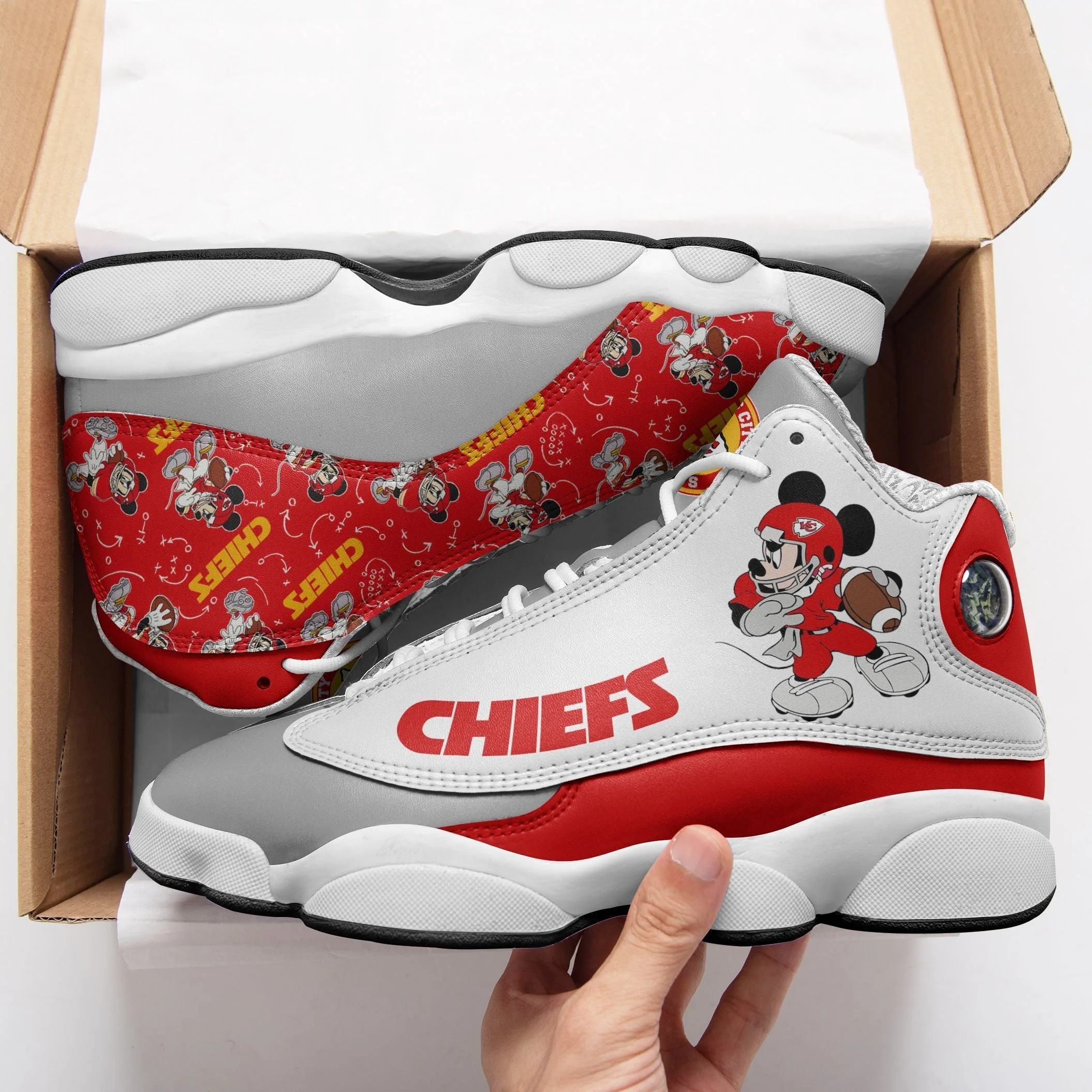Kansas City Chiefs NFL AJ13 Sneakers Shoes For Men And Women 16