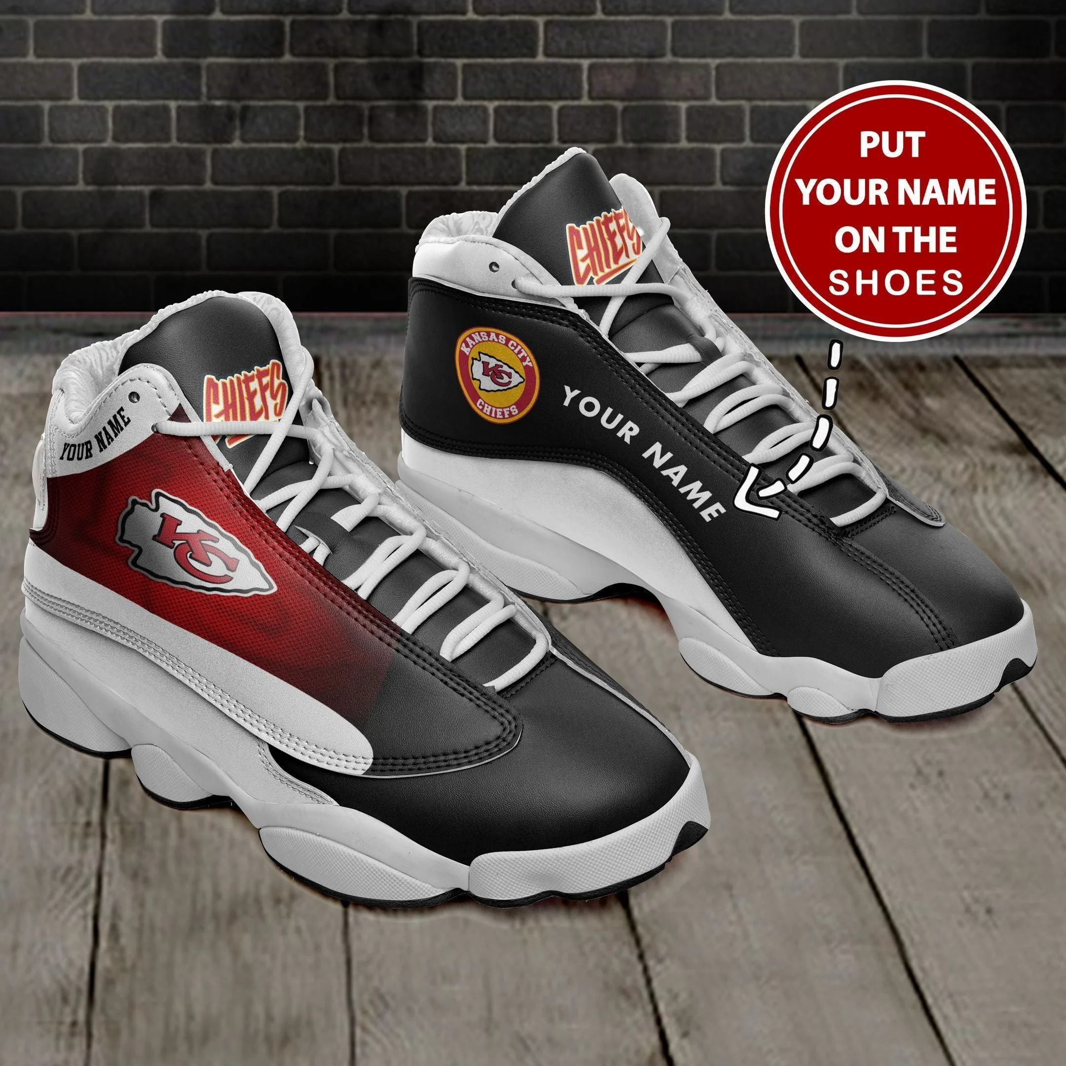 Kansas City Chiefs NFL AJ13 Sneakers Shoes For Men And Women 21