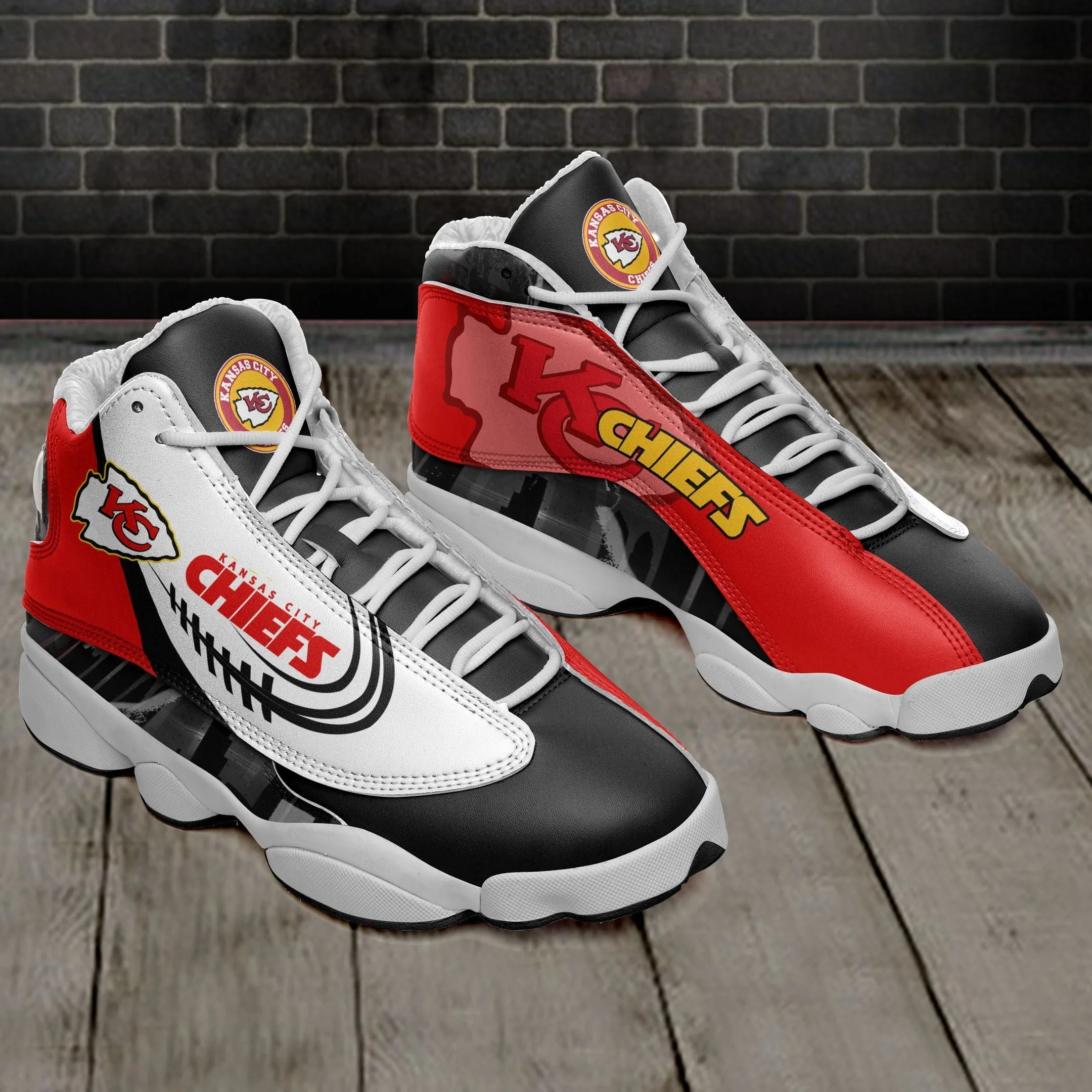 Kansas City Chiefs NFL AJ13 Sneakers Shoes For Men And Women 13