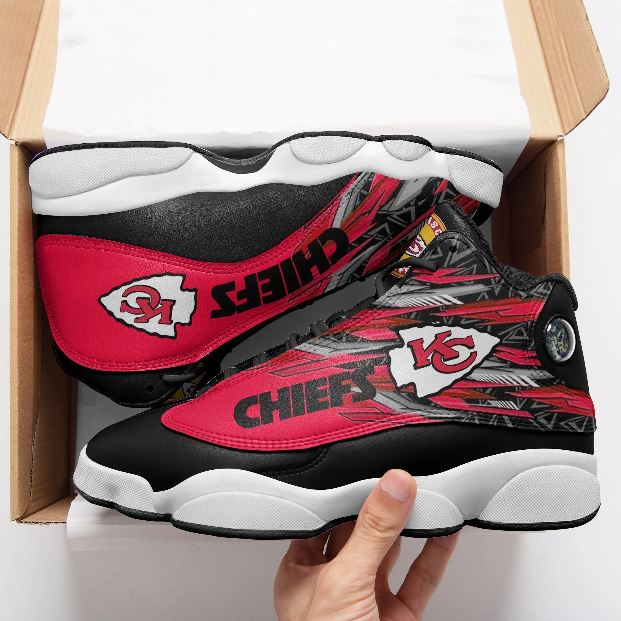 Kansas City Chiefs NFL AJ13 Sneakers Shoes For Men And Women 30